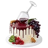 Chunful 8 Pcs Wine Drip Cake Decorations Wine Grape Party Decorations Artificial Grape Acrylic Goblet for Valentine's Day Party Birthday Wedding Banquet