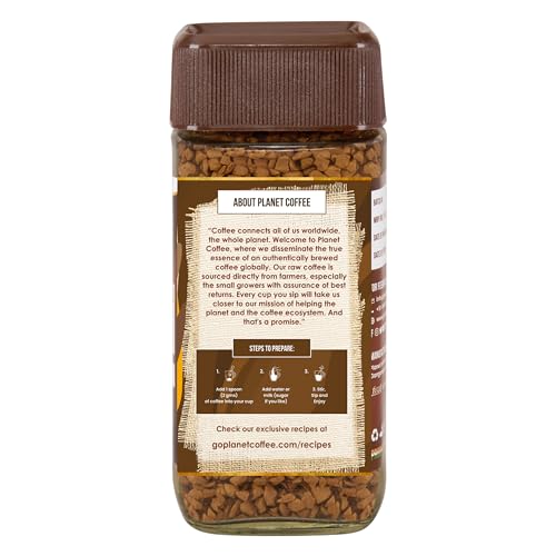 Image of Planet Coffee | MYSTIC Almond Coffee | 100 Gms Jar | Pure Arabica | Freeze-Dried Instant Coffee | No Added Sugar | Makes 50 Cups | Medium Roast | Flavoured Coffee