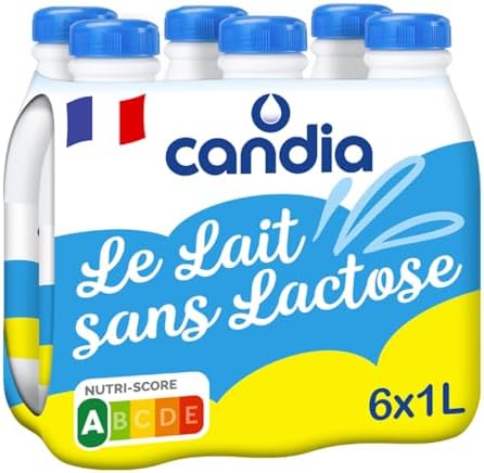 Candia Doux & Léger Lait Sans Lactose, 6 x 1L