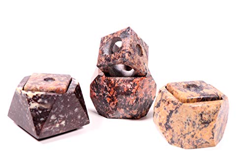 Zunftbedarf.de Speckstein Kerzenhalter 3-er Set