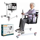 Eosprim Patient Lift Transfer Chair, Wheelchair to Car Transfer Devices, Shower Lift Aids for Elderly,Lightweight Foldable with Cushion - Patient with Padded backrest