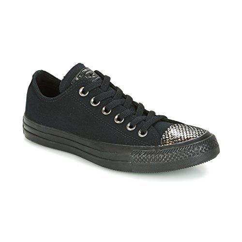 CONVERSE Chuck Taylor All Star Fashion Snake Toecap OX Black/Black/Black Zapatillas Moda Mujeres Negro - 36 - Zapatillas Bajas