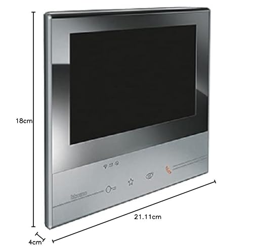 Legrand 344643 Classe 300 X13E jednostka wewnętrzna wideo, czarna, z ekranem dotykowym 7", 4 czułymi przyciskami i połączeniem do smartfona
