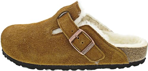 Birkenstock Classic Boston Lammfell 1001141, Clogs, Braun (Mink 491), 40 EU (7 UK)