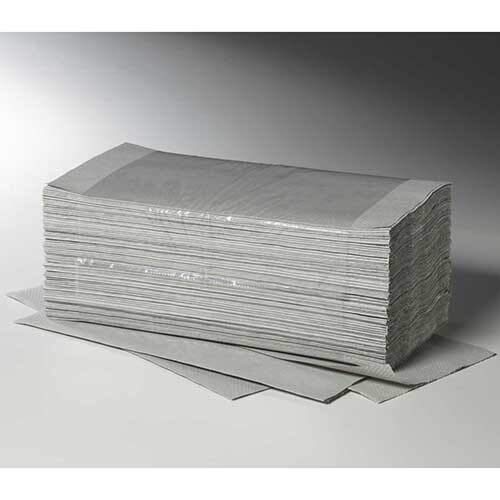 5000 toallas de papel de 23 x 25 cm, color gris, 1 capa