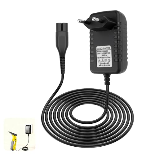 Cargador Compatible con Karcher Limpiacristales 5.5V, para WV1, WV2, WV5, WV50, WV55, WV60, WV70, WV75, Cargador de Repuesto de CC para Limpiacristales, Adaptador de Corriente