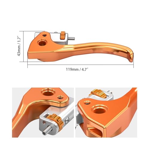 Maneta de embrague corta para moto evita roturas en caídas EXC 250 6D SX 5