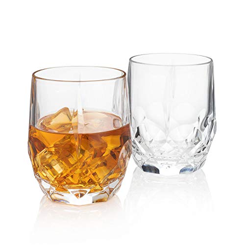 HISTORY COMPANY “High Society” Old Fashioned Rocks Glass, 2-Piece Set, Crafted in Crystal for Whisky Drinking (Gift Box Collection)