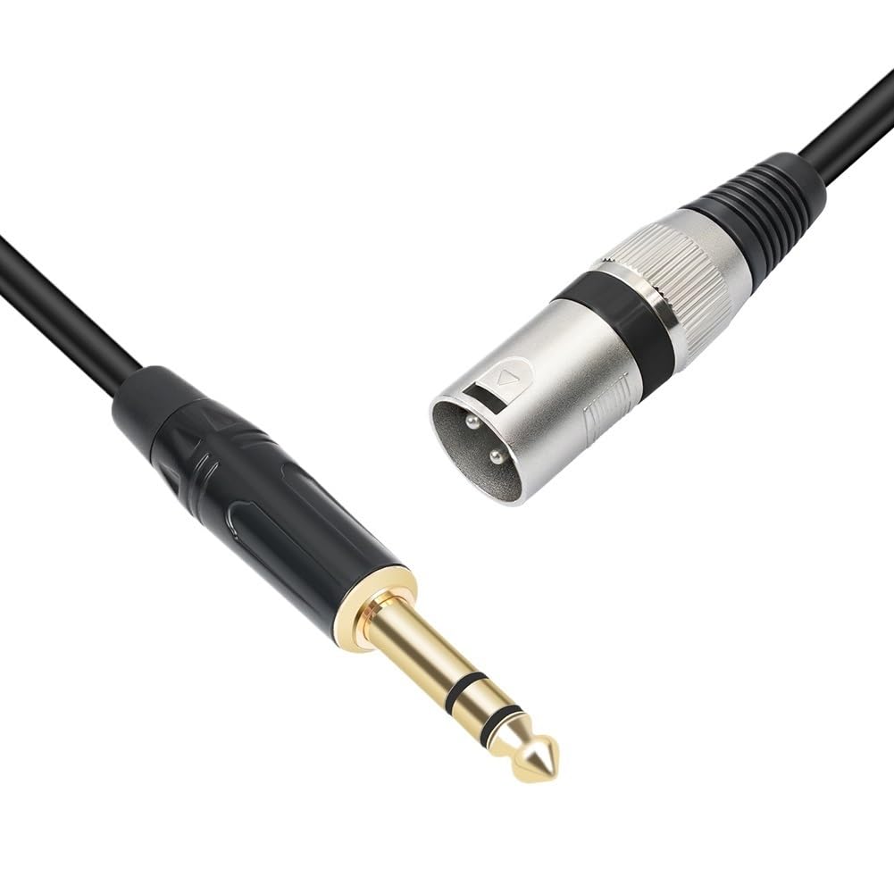 1, 2, 3, 5, 10 m, symmetrischer 635-mm-Stecker auf 3-poligen XLR-Stecker, 1/4-Zoll-Stecker auf XLR-Patchkabel für Mikrofon (300 cm)
