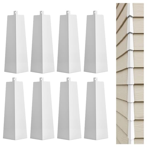 Caches de revêtement pour coin extérieur 20,3 cm blanc en aluminium afin d'éviter les infiltrations
