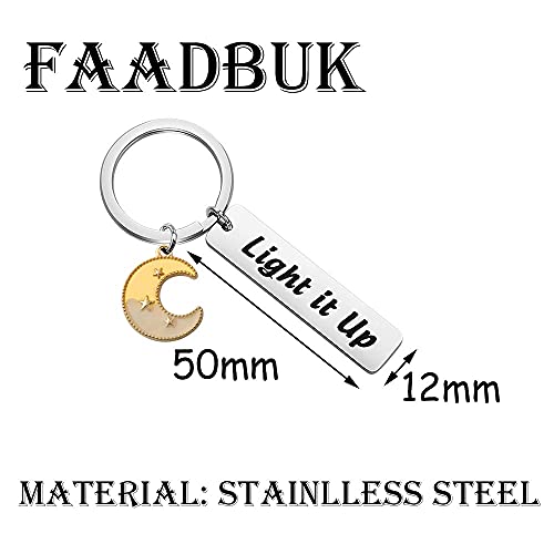 FAADBUK Book Inspired Gift Light It Up Keychian for Bookish Fandom Gift2