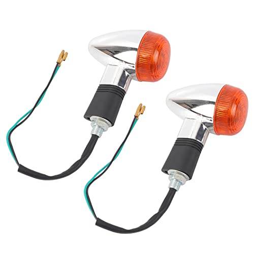 Jsmancave Universal Turn Signal Indicator Light Blinker Bullet Front Rear Amber Lenses Fits For Honda Shadow Kawasaki Suzuki Harley Yamaha Dirt Bike Cruiser Bobber Chopper #TOP4