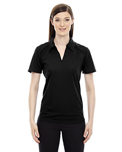 Ash City - North End Ladies' Recycled Polyester Performance Piqué Polo M BLACK