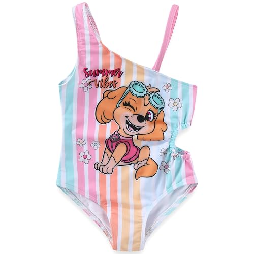 Paw Patrol Nickelodeon Girls UPF 50+ One Piece Bathing Suit for Toddler and Big Kids