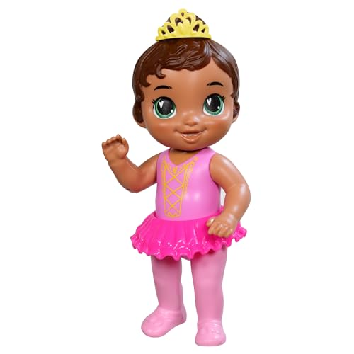 Baby Alive Boneca Princesa Bailarina Bebê de Cabelos Castanhos em plástico 26 cm Brinquedo para meni