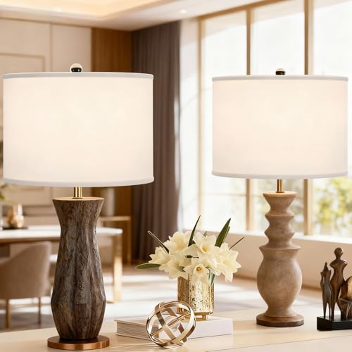 Lampshades Set of 2, 11.6" Top x 12.6" Bottom x 10" High, Drum Lamp shades，Medium Lamp shade, Beige Lampshade Natural Linen Hand Crafted, see installation video here by Glveaoui - Used condition - Image 7