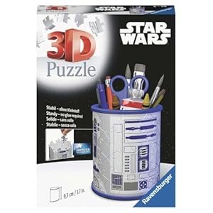 Ravensburger 3D Puzzle 11554 – Utensilo Star Wars R2D2 – Stiftehalter für Star Wars Fans ab 6 Jahren, Schreibtisch-Organizer für Erwachsene und Kinder: Erlebe Puzzlen in der 3. Dimension
