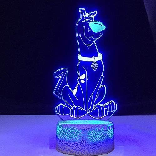 Olwekqx Figure Cute Cartoon Dog Baby Nightlight, Acrylic 3D Lamp LED Night Light Touch Control Color (16 Colors)