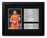 HWC Trading Jordan Pickford England Gifts Printed Signed Autograph Picture for Soccer Fans and Supporters - US Letter Framed (ID-008171)