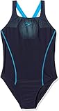 Speedo Damen Tech Placement Medalist Badeanzug, True Navy/Pool, 34 (DE 38)