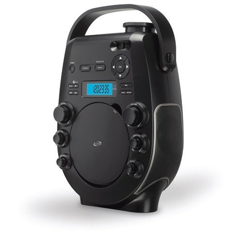 iLive Bluetooth Karaoke Machine with Projector, Includes Microphone and Remote Control, Black (IJP557B)
