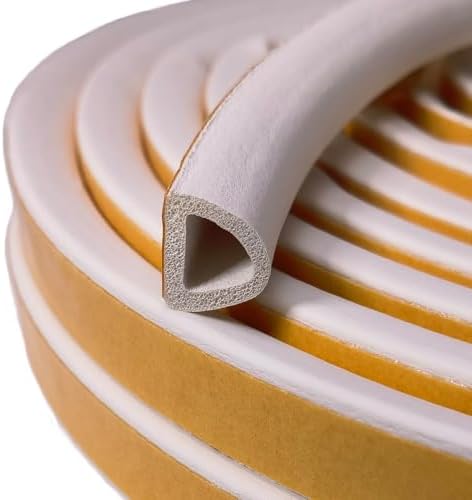Weather Stripping Seal Strip for Doors Windows 18 Feet, Self-Adhesive Backing Seals Large Gap (from 5/16 inch to 15/32 inch), Easy Cut to Size