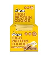 Bounce Peanut Butter Choc High Protein Cookie x12. Cold pressed, all natural, gluten free, nut butter filled healthy snacks. Snack better with Bounce nutrition protein cookies, bars, balls & chocolate