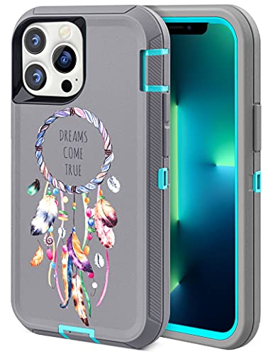 Acaget For Iphone 13 Pro Case Dream Catcher Iphone 13 Pro Case For Women Heavy Duty Drop Protective Armor Case Shockproof Matte Rugged Cover Bumper Scratch-Proof Phone Case For Iphone 13 Pro 6.1" Girl #TOP27