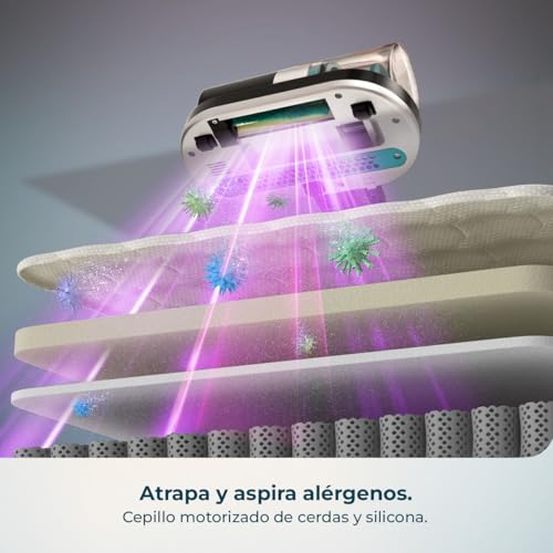 Cecotec Aspirador de Colchones y Tapicerías de Mano Conga Rockstar 3000 Mattress Essential. 300W, 10kPa, Luz Ultravioleta UV-C, Tecnología con Cepillo Motorizado y Aire Caliente, Retiene Alérgenos - imagen 4
