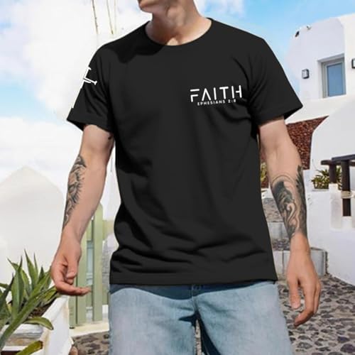 Christian Faith Cross Shirts for Men Jesus God Bible Verse Shirt Religious Inspirational Tshirts Graphic Cotton Tees2