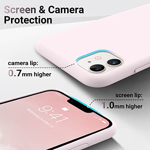 Aotesier Upgraded Slim Fit Iphone 11 Case, Premium Silicone Phone Case, Full Body Shockproof Protection Cover Anti-Scratch&Fingerprint For Iphone 11 With Comfortable Grip, 6.1 Inch, Chalk Pink #TOP3