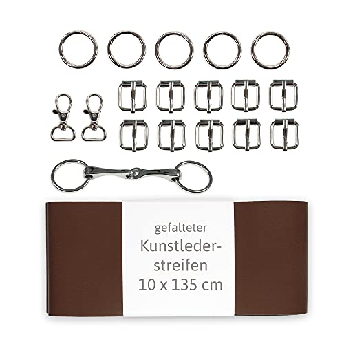 Foto von Hobby Horse Trense selber machen: Bastel-Set mit Kunstleder in braun (Anleitung separat erhältlich)