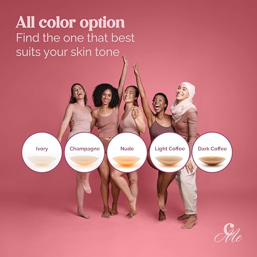 Image of coverme Nipple Covers, Silicone Sticky Pasties for Women, Skin-Tone Adhesive with Travel Case, Ultra-Comfort, Reusable!