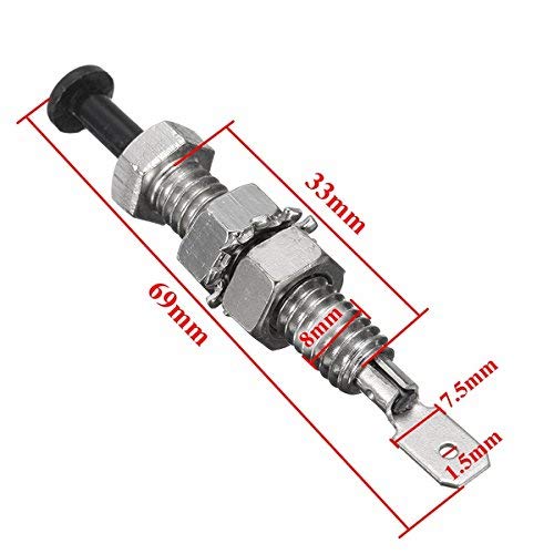 Anjoshi Car Hood Pin Switch Universal Engine Car Auto Trunk Bonnet Door Pin Switch Adjustable Bonnet Alarm Security Light Hood Screw 2Pcs #TOP2