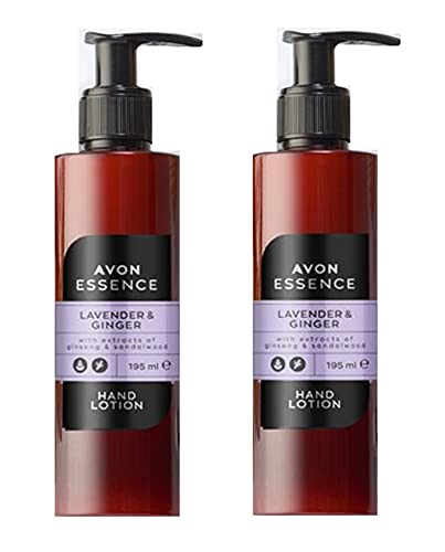 Pack of 2 Avon Essence Lavender and Ginger Hand Lotion 195ml = 390ml