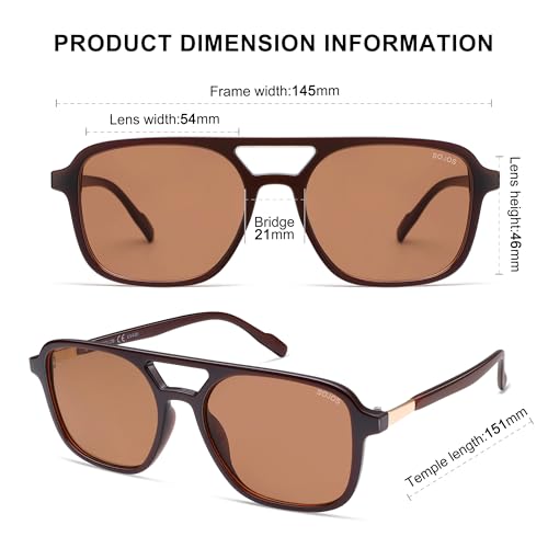 Image of SOJOS Retro Aviator Sunglasses for Women Men,Trendy Rectangle Womens Mens Shades Sun Glasses SJ2202