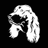 CHSLO Adesivi per Auto 13.7X16.4CM Intereting Animale Gordon Setter Cane Auto Adesivo Vinile Decalcomania Finestra Nero/Argento