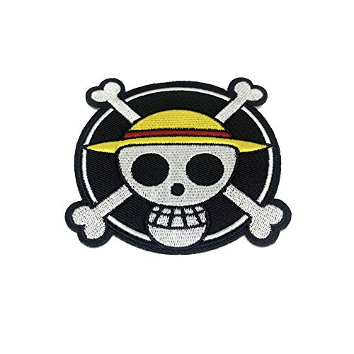 Oysterboy One Piece Thread Hook And Loop Backed Decorative Applique Embriodered Patch (Luffy's Straw Hat Pirate) #TOP1