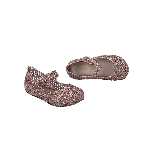 SAPATILHA MINI MELISSA CAMPANA ROSE GLITTER 32995 TAMANHO:25;COR:ROSA