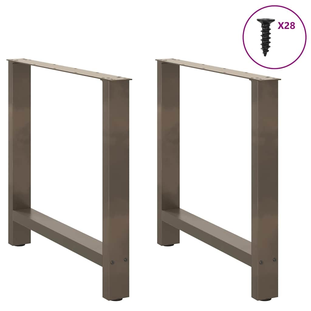 Gambe per tavolo da pranzo in acciaio, 2 pezzi, 70 x 72-73 cm