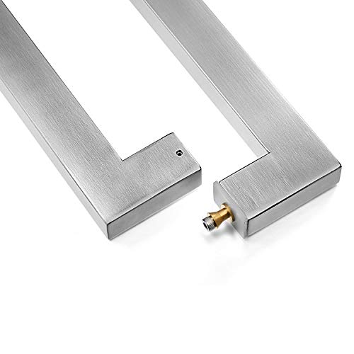 Togu Tg-6013 60 Inches Solid Standoffs Heavy-Duty Commercial Grade-304 Stainless Steel Push Pull Door Handle/Barn Door Pull Handle/Glass Pulls, Full Brushed Stainless Steel Finish #TOP6