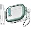 QINOUK Custodia per Nothing Phone 2a, [Antiurto] Retro in PC Trasparente + TPU Morbido, Custodia Protettiva Antigraffio per Nothing Phone 2a-Nero