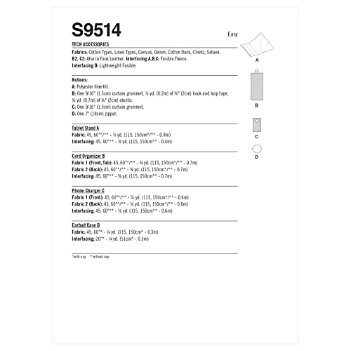 Simplicity SS9514OS Tech Accessories OS One Size Only - Image 2