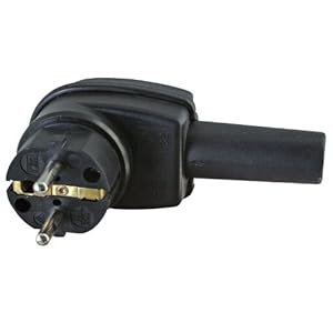 KOPP 178216009 Schutzkontakt-Vollgummi-Winkelstecker