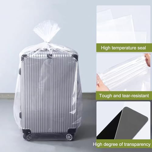 Bolsas de almacenamiento de plástico transparentes extragrandes impermeables de 40x60 4