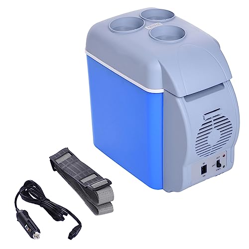 Mini nevera portatil con congelador para coche pequeño - Refrigerador termoeléctrico y calentador de 7,5 L a prueba de fugas