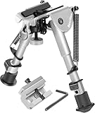 Besrilien Rifle Bipod with Picatinny Adapter - 6-9 Inch Rifle Bipod, Silver White