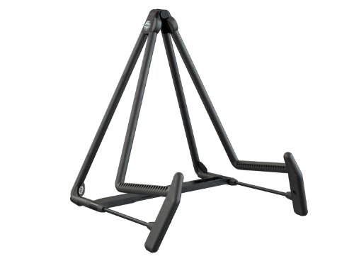 K&M - König & Meyer 17580.014.55 - Heli 2 Guitar Stand - Folding A-Frame for Acoustic Guitars - Adjustable and Collapsible – Sturdy and Durable - Professional Choice - German Made - Black