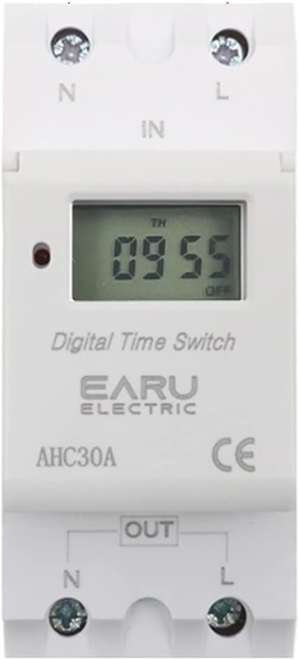 THC 15A 30A Din Rail Mount 7 Days Programmable Digital TIME Switch Relay Timer Control AC 12V 24V 48V 110V 220V 230V 50pcs(15a,1NO 48V AC DC)