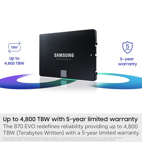 Samsung SSD 870 EVO SATA III 2.5” 8TB, Read/Write Speeds Up to 560/530 MB/s, Up to 4,800 Terabytes Written (MZ-77E8T0B/AM) by Samsung - Image 9